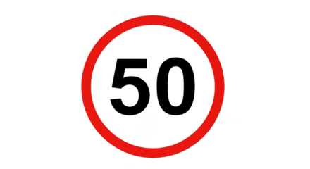 Speed Limit Sign: A circular road sign prominently displays the speed limit. This image evokes road safety and traffic regulation, crucial for safe navigation.