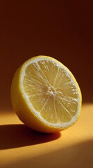 Vibrant lemon slice gleams under golden light, invoking summer solstice zest and eclectic citrus cures in holistic rituals