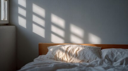 Silent sunbeams dance through morning lattice, casting sleepy shadows on billowy linen dreams; celebrate Hygge and World Sleep Day