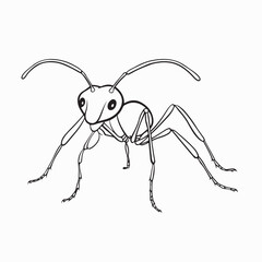 Little Ant Doing Funny Things Vector on White Background