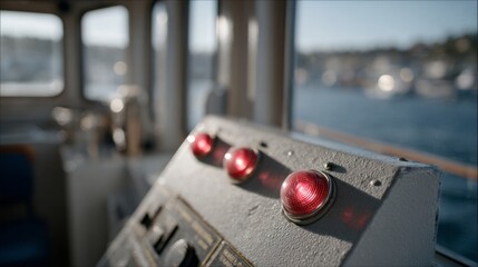 Navigating seascape symphony, vintage nautical control panel, maritime nostalgia, World Oceans Day, coastal escapade journey beckons