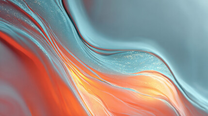 matcha blue, peach orange and cold gray soft neon fluid gradient wallpaper with peaceful transition