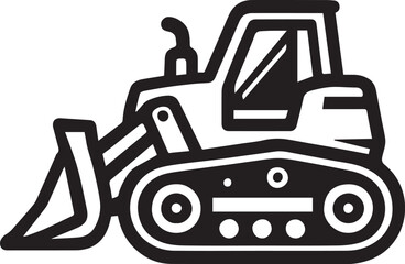 A heavy-duty bulldozer illustration representing power, strength, and engineering prowess. Capturing the essence of construction, groundwork, and industrial might.
