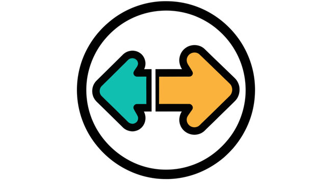 Arrows Symbolizing Choices, Direction, Transfer, Exchange, Or Cross-Directional Movement