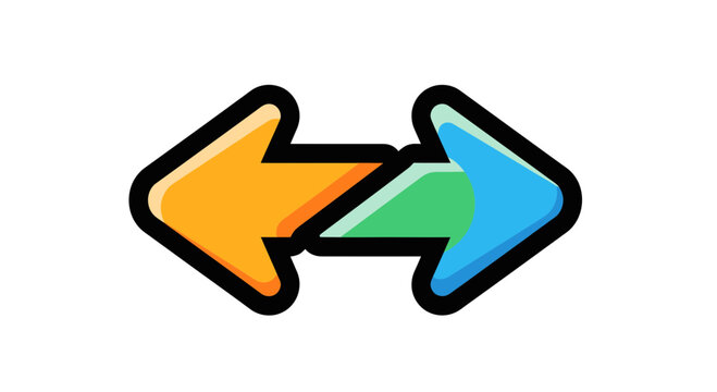 Arrows Symbolizing Reciprocity And Exchange: A Dynamic Graphic Illustration In Digital Art