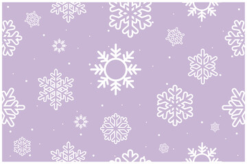 Snowflake seamless winter background Vector illustration