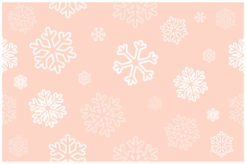 Soft pastel snowflake winter pattern Vector illustration