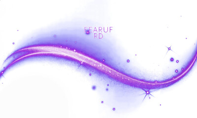 Collection of Abstract Glowing Wavy Lines and Rainbow Neon Frame on White Background, Dynamic Light Effect for Futuristic Technology Design.