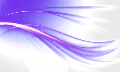 Set of Four Abstract Glowing Wavy Lines and Neon Frame on White Background, Dynamic Light Effect for Technology and Science Design.