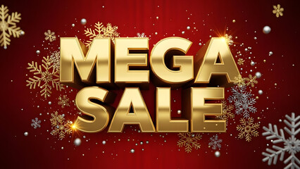 Glowing Festive Mega Sale Holiday Template
