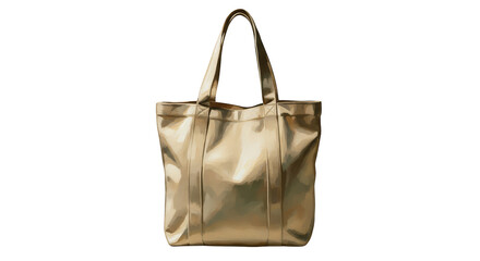 Naklejka premium Golden Tote Bag: A stylish gold tote bag, perfect for any occasion. A fashionable, elegant, and timeless accessory.