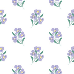 Flower vector seamless pattern illustration floral background.
