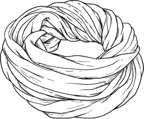Infinite twirl black white fabric | Clean, isolated vector art for creative projects.