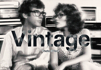Vintage Photo Effect Mockup