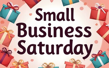 Small Business Saturday banner. Vector illustration of business promotion banner design. High quality
