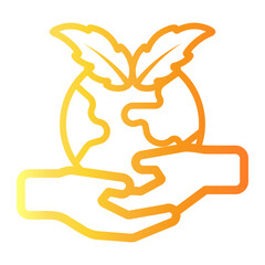 save the world Line Gradient Icon