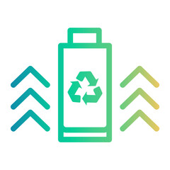 rechargeable battery Line Gradient Icon