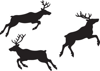reindeer silhouette, reindeer christmas silhouette, reindeer silhouette simple, deer, animal, reindeer, silhouette, illustration, christmas, vector, isolated, mammal, cartoon, white, antler, wild, nat