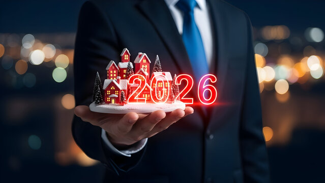 Businessperson holding glowing digital city with financial data and charts in hand - Powered by Adobe