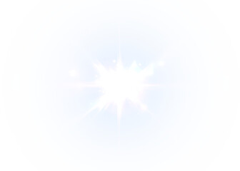 White Light Burst PNG Overlay Transparent Background