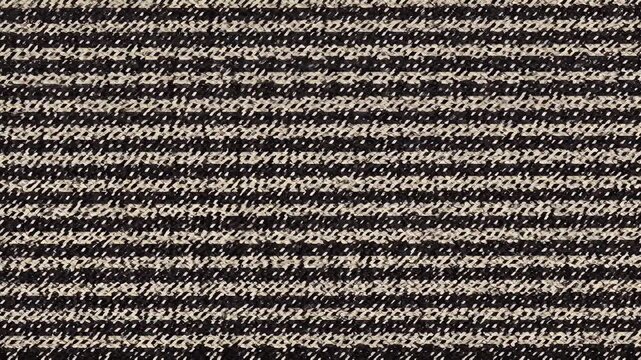 Houndstooth and Striped Fabric Texture - Close Up Pattern of Textile Material