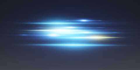 Futuristic neon blue speed lines with soft blur and shine.