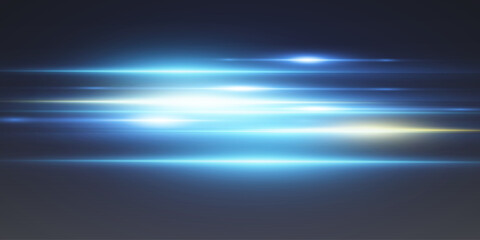 Futuristic neon blue speed lines with soft blur and shine.