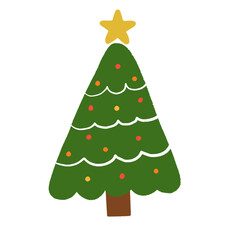 christmas tree colorful lights illustration