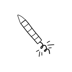 flat fireworks icon illustration