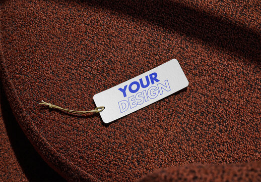 Mockup Of Customizable Horizontal Retail Tag