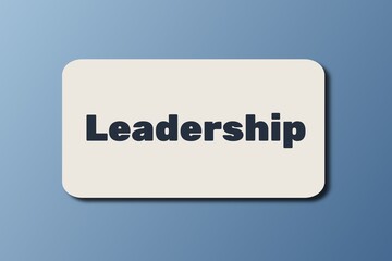 Leadership Concept on Minimalist Card with Modern Blue Gradient Background