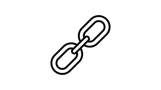 Visually perfect animated icon of chain link, well designed vector of link