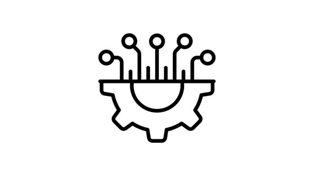 Get your hands on this beautifully designed animated icon of data integration, digital technology vector