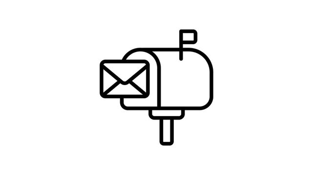 An animated icon of postal box, mail box vector design, postbox animated icon