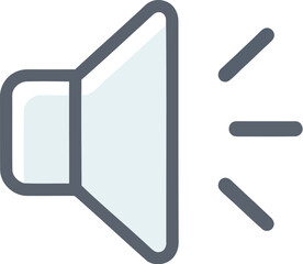 Speaker Volume Icon with Sound Waves