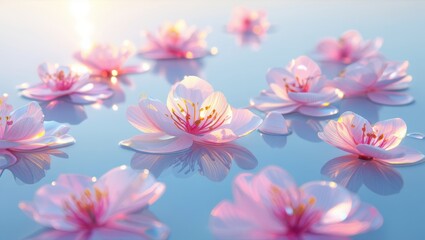 Obraz premium Floating Cherry Blossoms