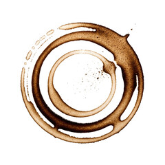 Coffee Ring Stain with Bubbles on Black Background coffee stain brown