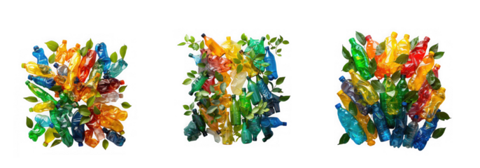 Vibrant floral arrangement with colorful flowers in a decorative bouquet style isolated on transparent background