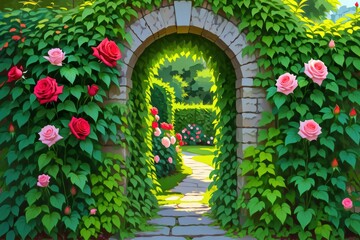 Fototapeta premium Secret Garden Archway