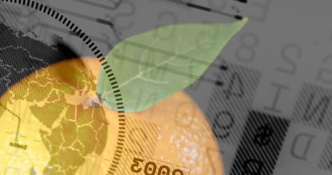Gray overlay appearing, starting HUD arc rotating, stamps flipping, map fading over orange for data