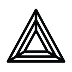 Line Art Triangle Icon