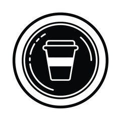 Coffee Cup Delivery Line Icon