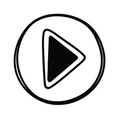 Play Button Line Icon