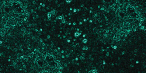 Deep teal abstract background with luminous organic cellular textures and intricate fractal-like patterns, science and nature inspired