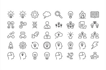Creative Thinking and Problem-Solving Icons for Collaboration Platforms, Strategy Apps and Workflow Systems