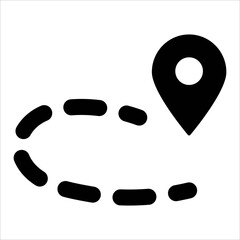 An illustration of a black taxi service icon on a white background