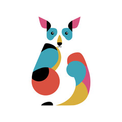 Charming Flat Wildlife Kangaroo Design Ideal for Posters, Children&rsquo;s Content, and Social Media