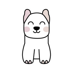 Simple Flat Dog Silhouette Vector
