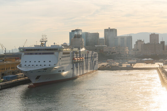 06.18.25, Genua, Italy, Cruise Ferry at Sunrise Port