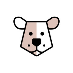 Colorful Flat Puppy Vector Art